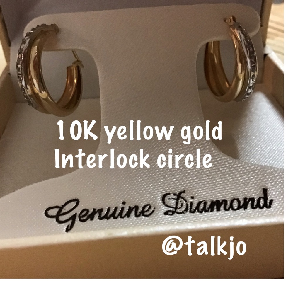 Offers?  10K yellow gold diamond earrings